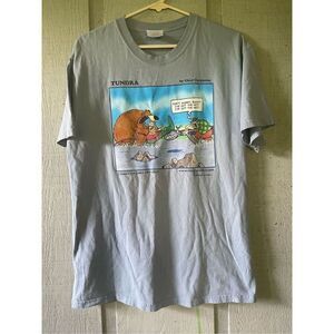 Vintage Alaska TUNDRA Comic Cartoon Funny Fishing Tshirt by Chad Carpenter